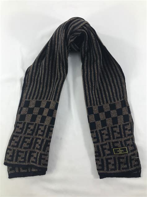 fendi brown wool scarf|vintage fendi wool scarf.